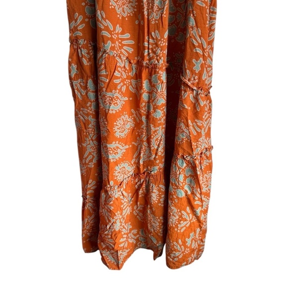 Earth Toned Lightweight Halter Flowy Dress By Blu Pepper Size Small - Picture 4 of 10